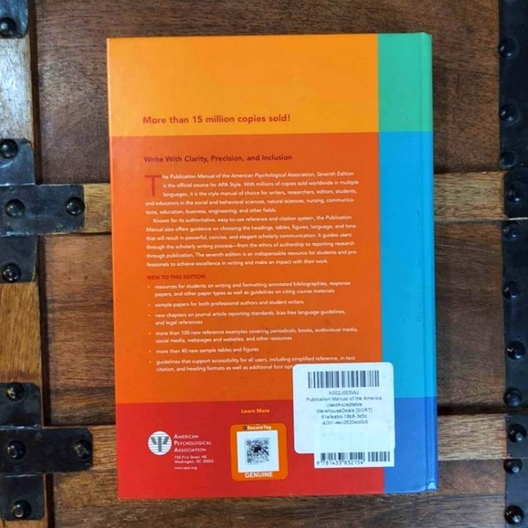 7th edition Publication Manual of the American Psychological Association - Picture 2 of 3